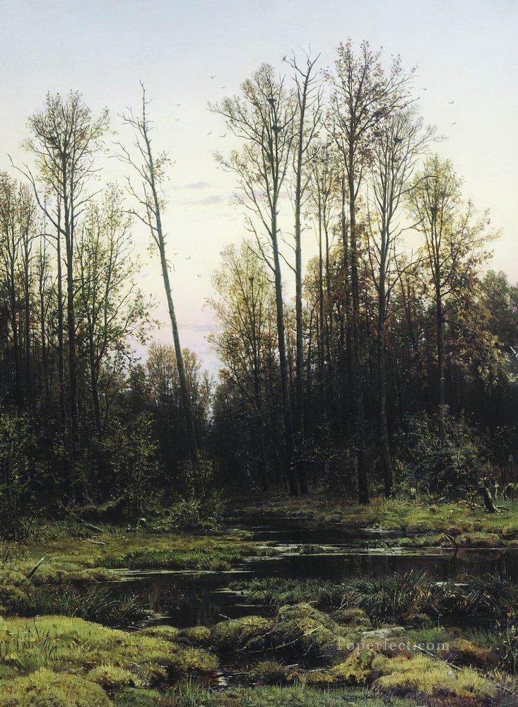 forest in spring 1884 classical landscape Ivan Ivanovich Oil Paintings